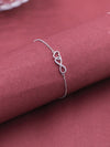 Sterling silver infinity heart bracelet