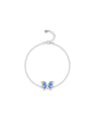 Blue butterfly sterling silver bracelet