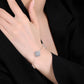 Black onyx sterling silver bracelet