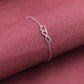 Sterling silver infinity heart bracelet