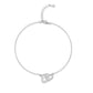 Sterling silver double heart bracelet