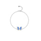 Blue butterfly sterling silver bracelet