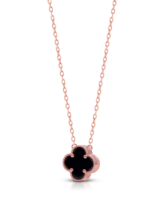 Black onyx sterling silver pendant chain