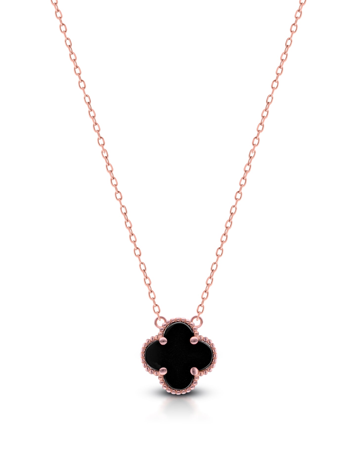 Black onyx sterling silver pendant chain