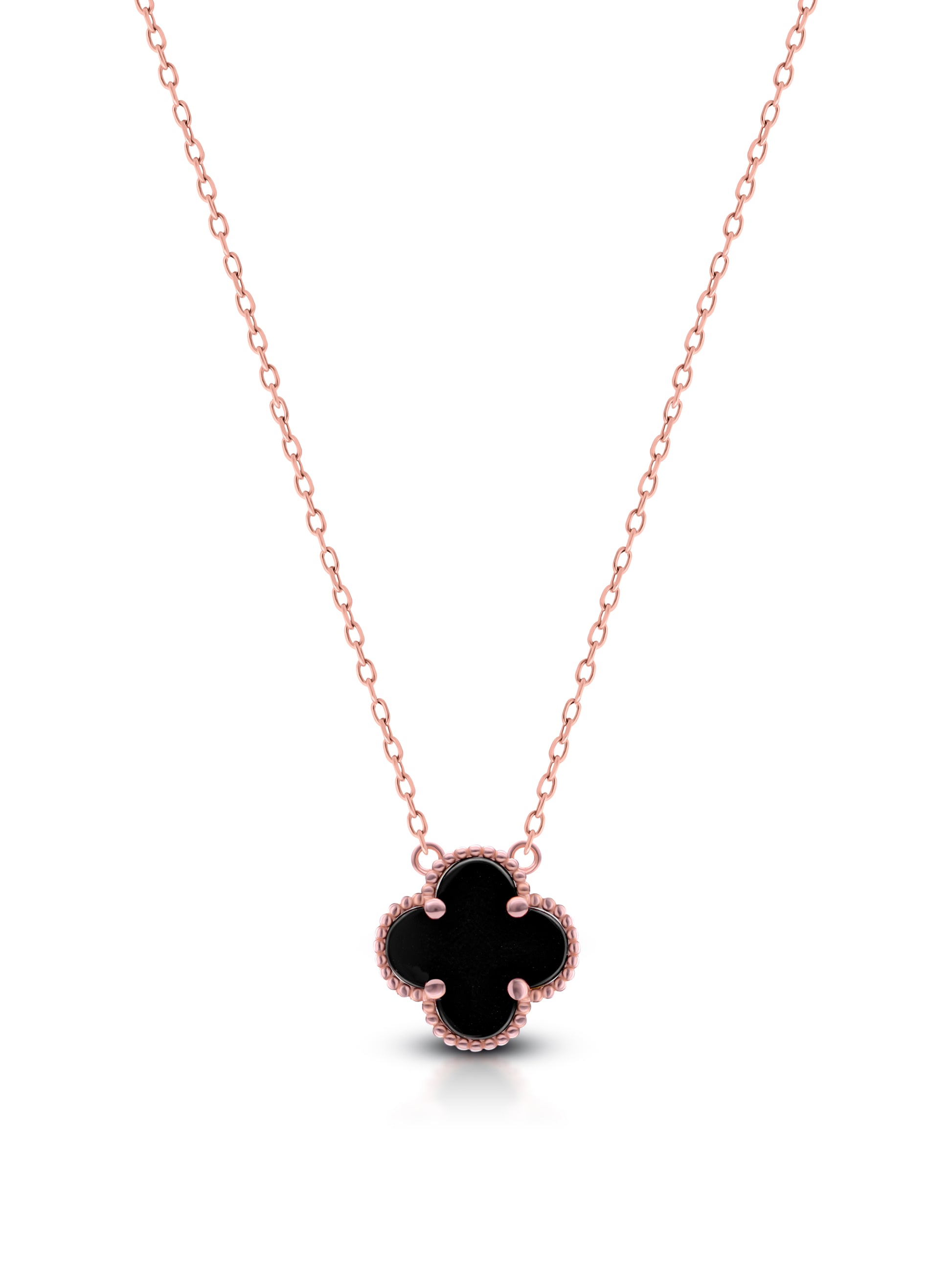 Black onyx sterling silver pendant chain