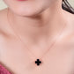 Black onyx sterling silver pendant chain