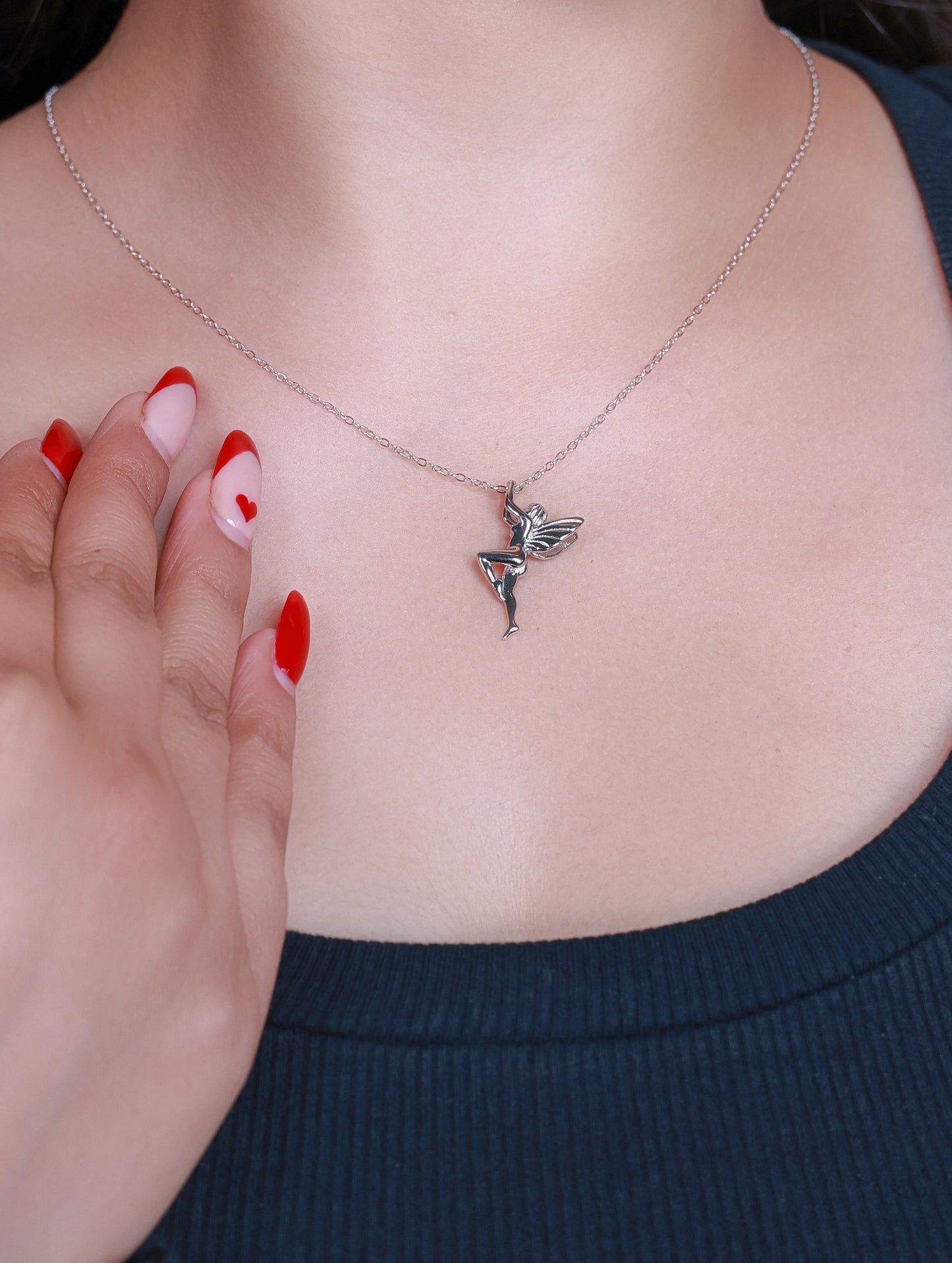 Celestial angel sterling silver chain