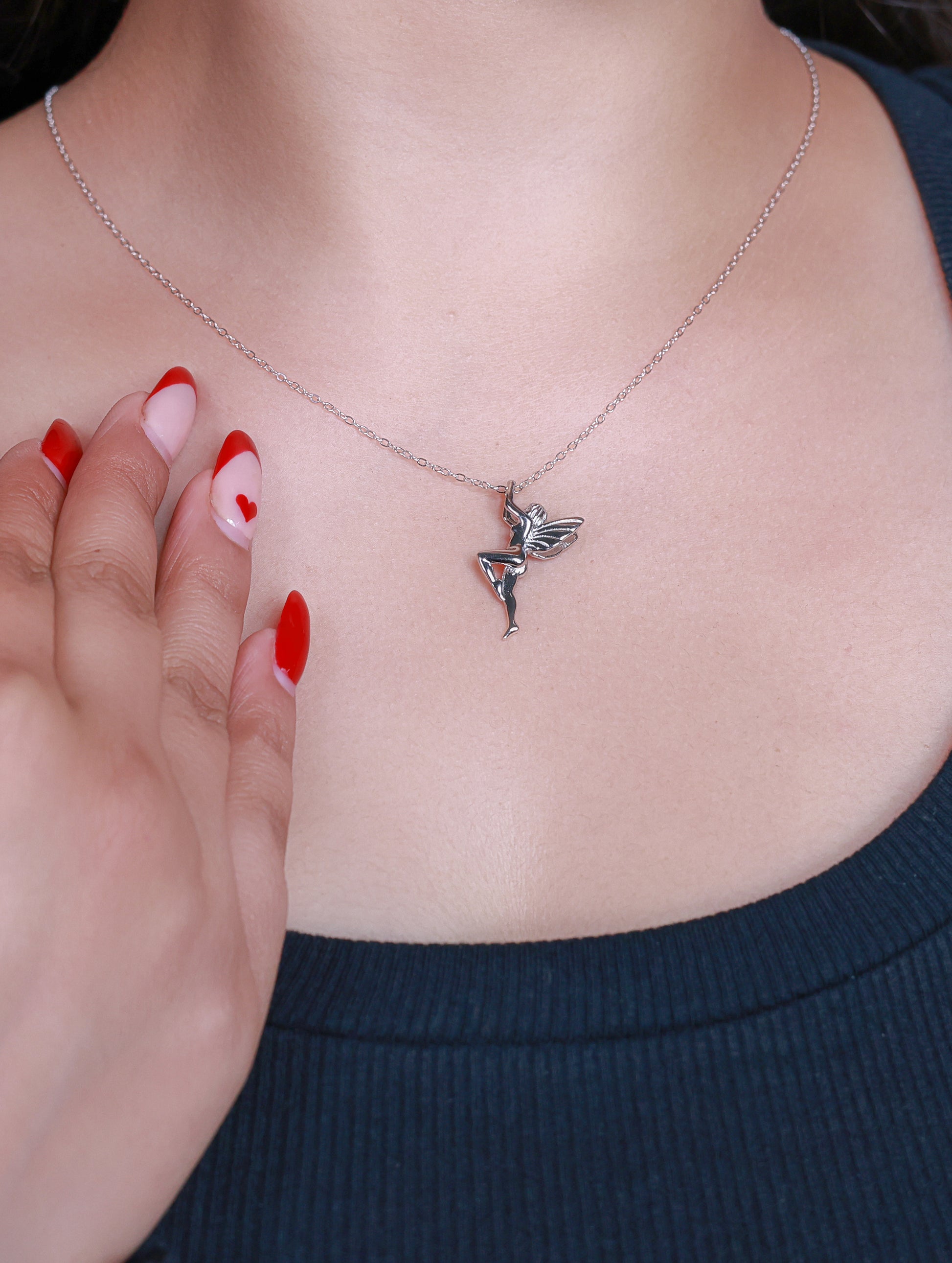 Celestial angel sterling silver chain