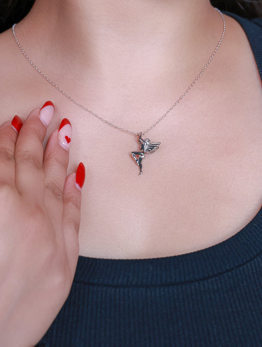 Celestial angel sterling silver chain