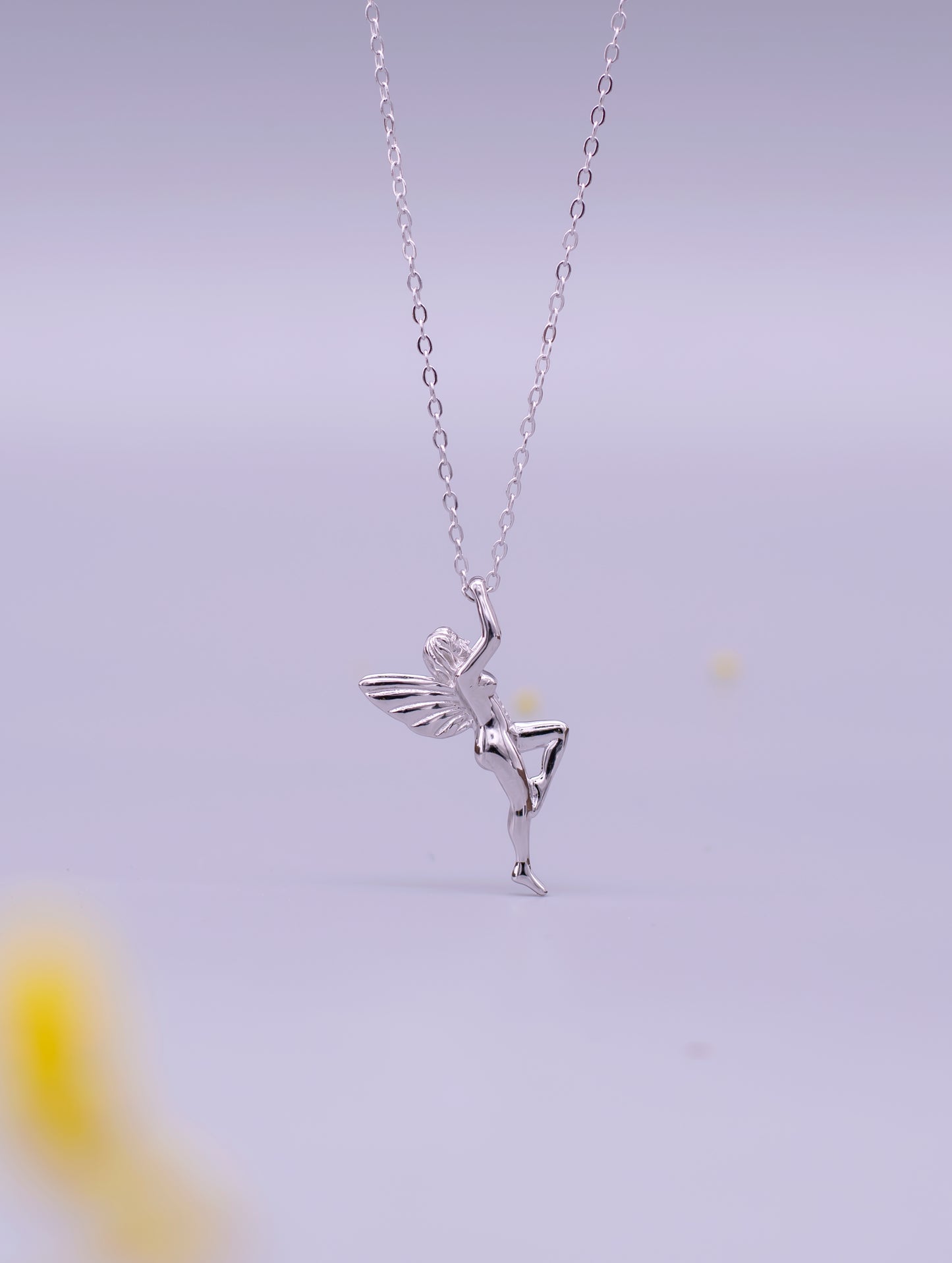 Celestial angel sterling silver chain