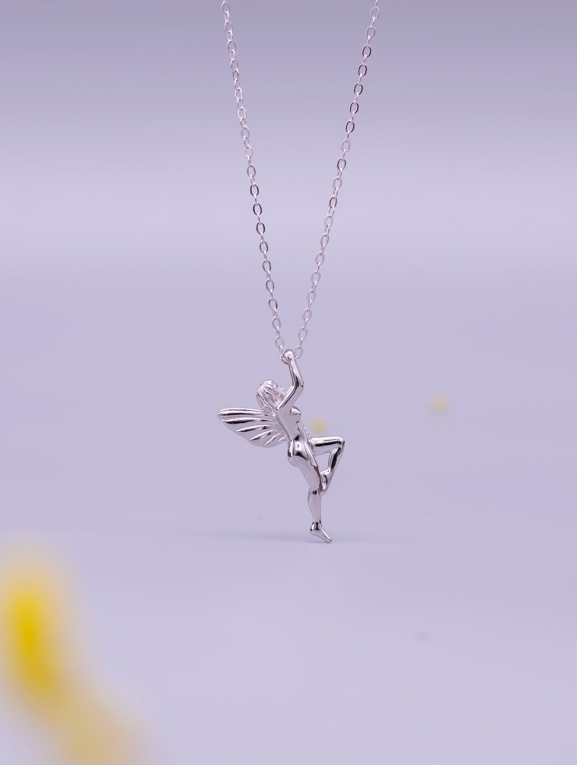 Celestial angel sterling silver chain