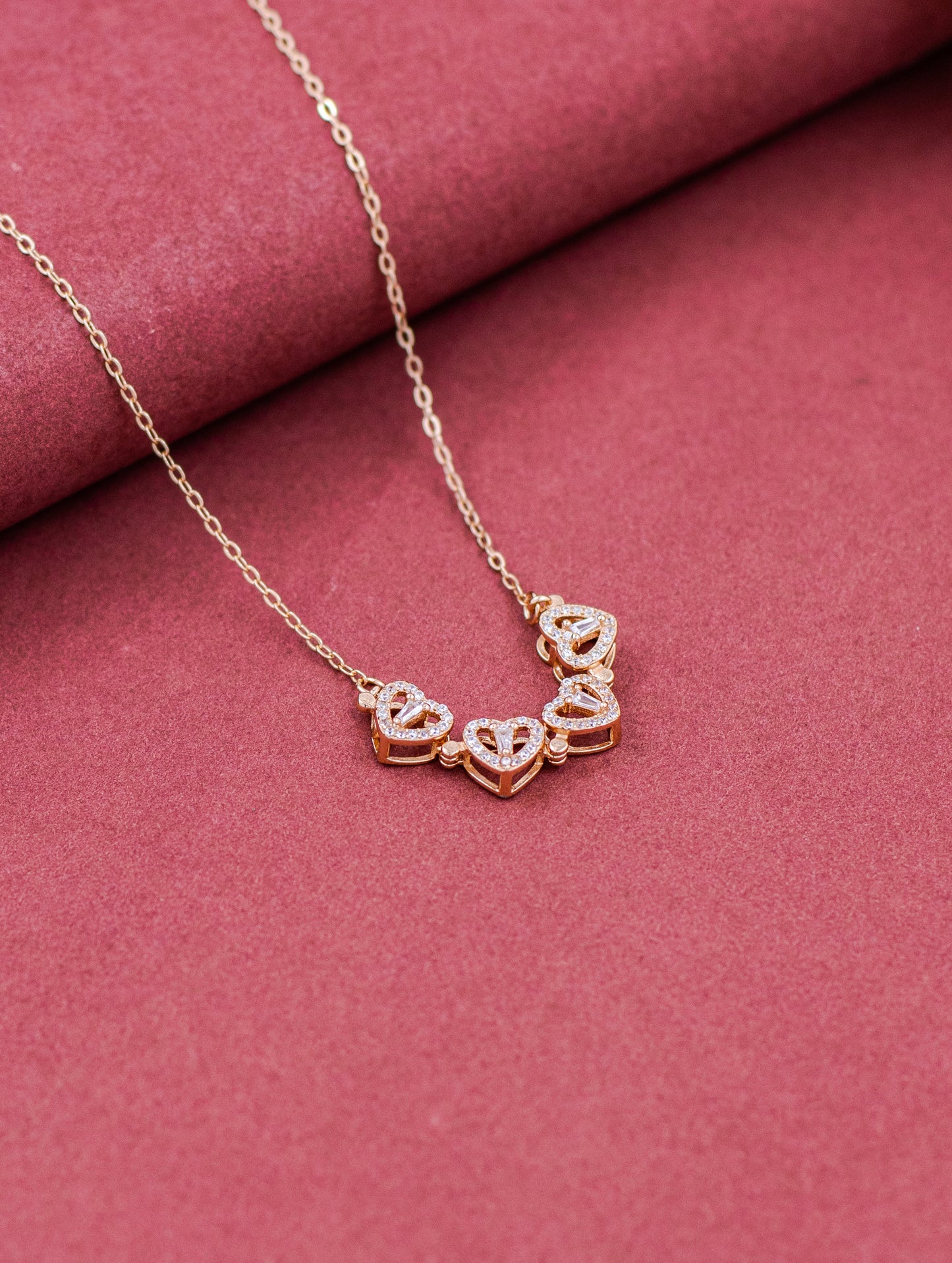 Two way magnetic zircon sterling silver chain