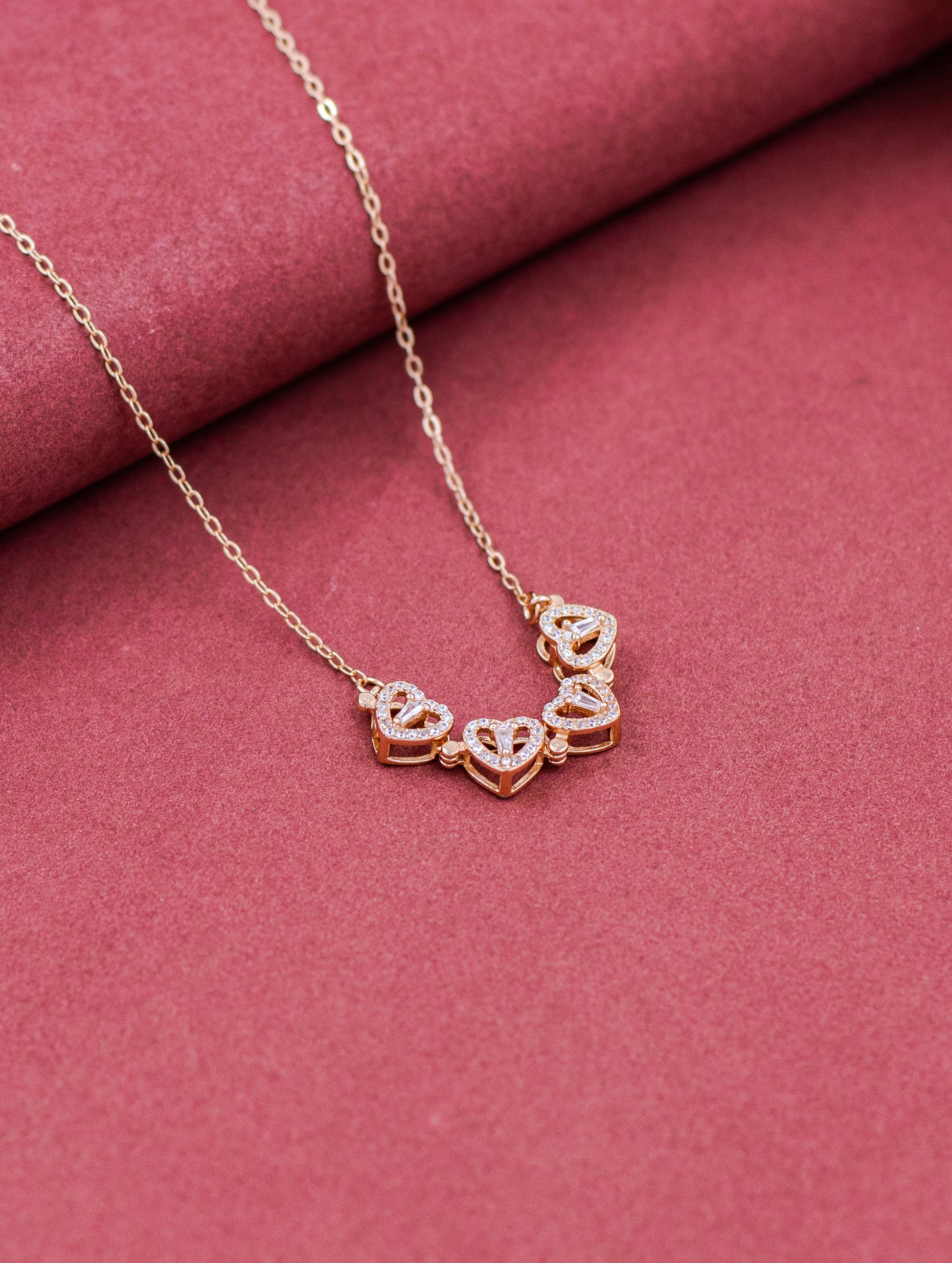 Two way magnetic zircon sterling silver chain