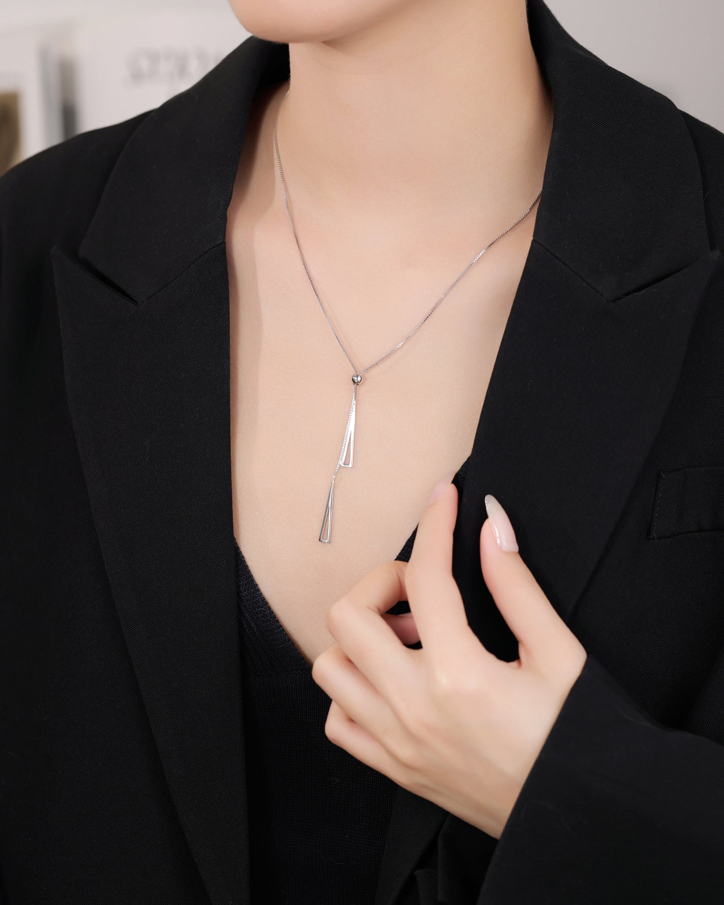 Adjustable sterling silver chain