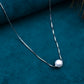 Natural pearl sterling silver chain