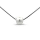 Natural pearl sterling silver chain