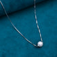Natural pearl sterling silver chain
