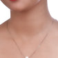 Natural pearl sterling silver chain