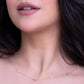 Multicolour crystal charm sterling silver chain