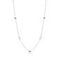 Multicolour crystal charm sterling silver chain