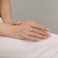 Butterfly enamel adjustable sterling silver ring