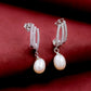 Pearl drop sterling silver earrings
