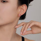 Blue floral sterling silver stud earrings